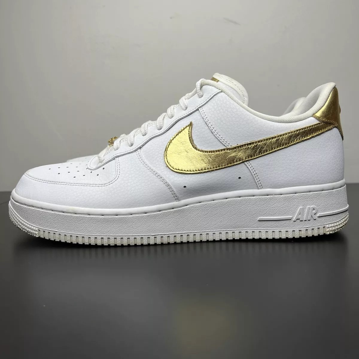 Air Force 1 '07 LV8 'Gold Foil Swoosh' - Nike - DC2181 100 - white/metallic  gold/white