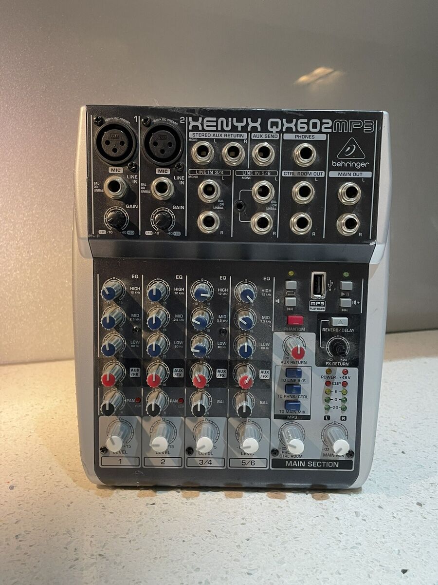Behringer XENYX QX602 MP3 player, 6-Input 2-Bus Mixer Behringer XENYX QX602 MP3 player, 6-Input 2-Bus Mixer