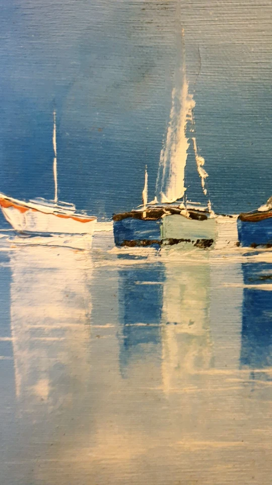 Huile sur toile signée Wilfred - Photo 2/4