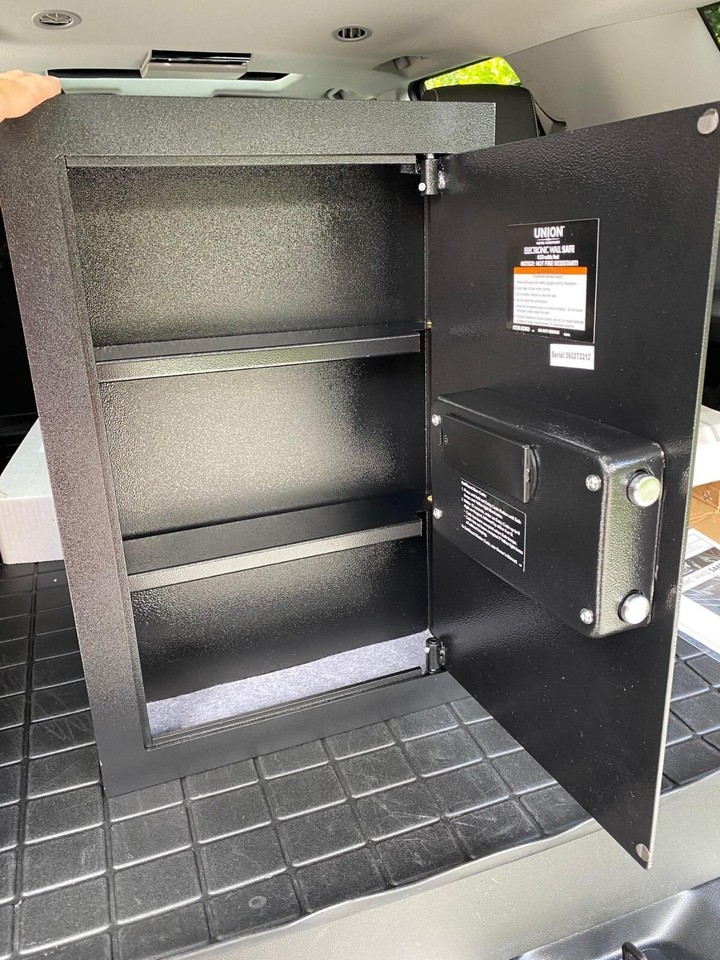 Digital Wall Mounted Dual Security System Lock Box Home Safe Changeable ...