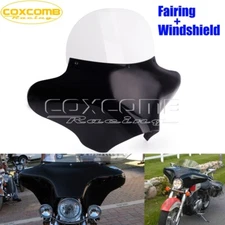 Outer Batwing Fairing Windshield Screen Kit for Harley Touring Road King Softail