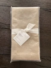 Set/4 Pottery Barn Shimmer Napkins GOLD 20" x 20" Linen Metallic Polyester Blend