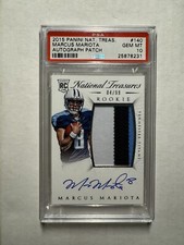 Marcus Mariota 2015 National Treasures #140 Rookie Patch Auto RPA /99 PSA 10 Gem