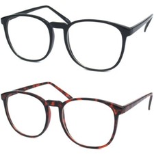 CLEAR LENS GLASSES Horn Rim STYLE RETRO DESIGN UV400 Fashion Choose Frame Color