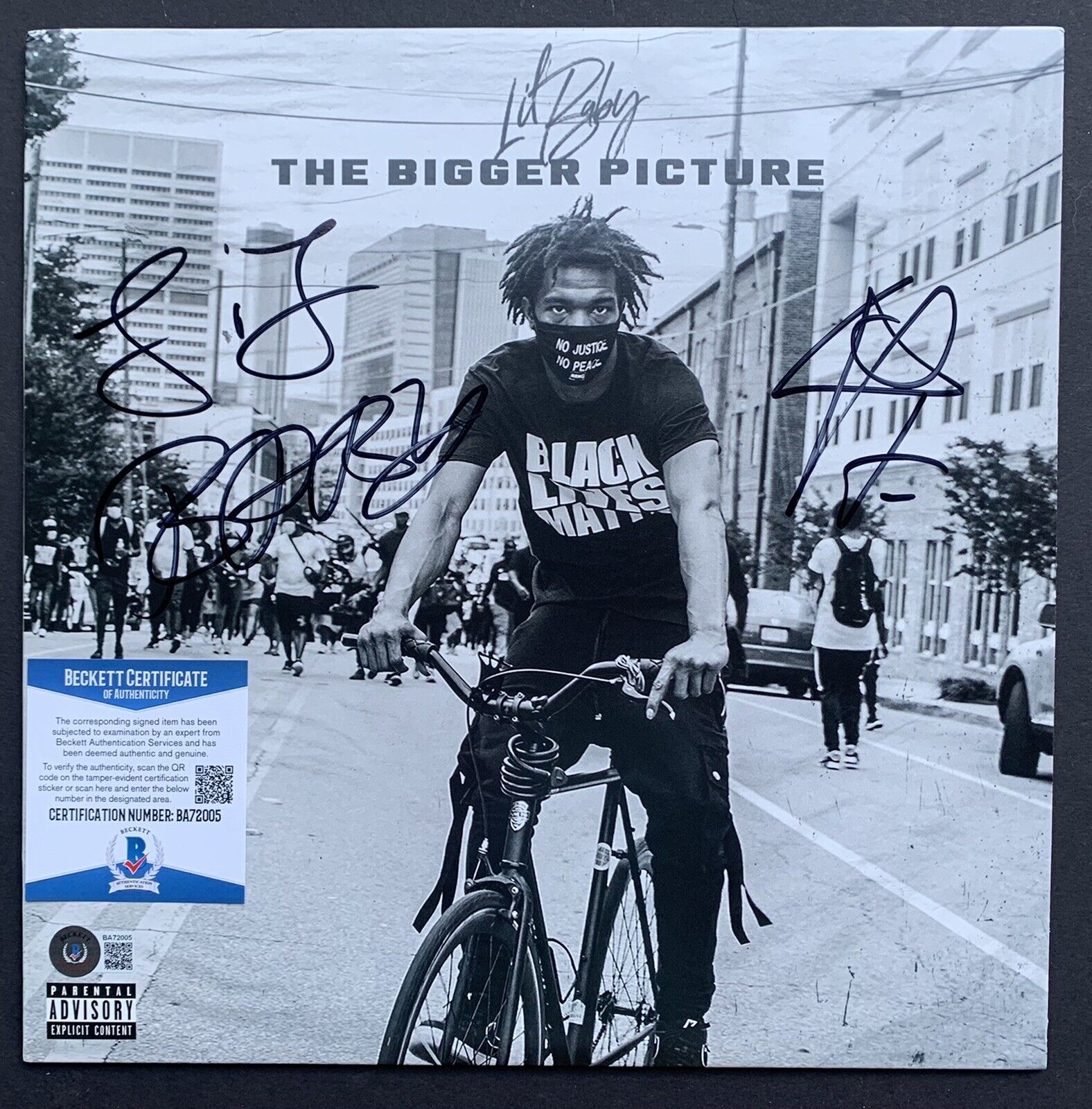 shop lil baby signed autographed vinyl beckett Pic Bigger rap depot bas coa