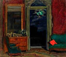 Oil painting Stanislav-Zhukovsky-Moonlit-Interior handmade canvas impressionism