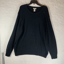 Dockers Pull-Over Cotton Sweater Crew Neck Black Sz XL 5369
