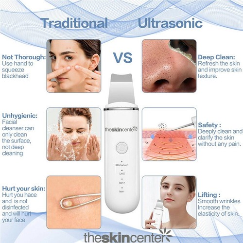 Ultrasonic Skin Scrubber - Black Head Remover - Skin Spatula - Picture 6 of 7