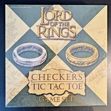 THE LORD OF THE RINGS - CHECKERS & TIC TAC TOE - 2003 Game Set. STILL SEALED