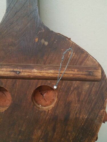 Vintage fireplace Hand Bellow air blower, wooden leather metal Primitive Rustic - Picture 3 of 6