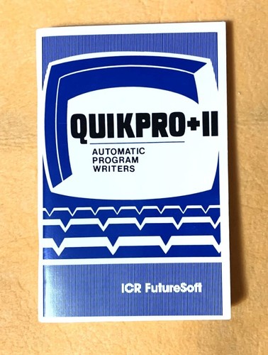 QUICKPRO+II AUTOMATIC PROGRAM WRITER FOR COMMODORE 64 COMPUTER. W ...