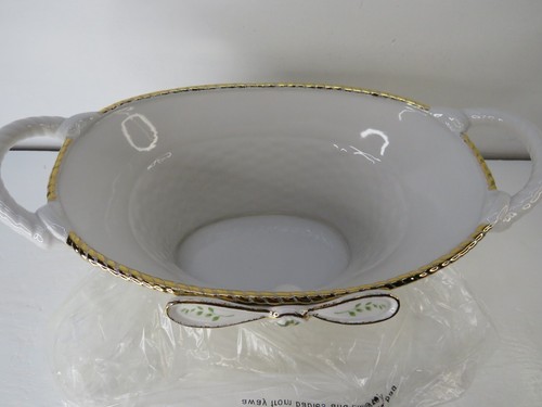 MINT ROYAL ALBERT OLD COUNTRY ROSES LARGE 17" WIDE CENTERPIECE BASKETWEAVE BOWL - Picture 5 of 9