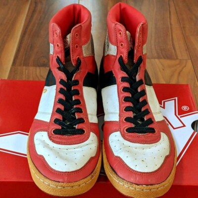 Pony City Wings 1985 High Cut Sneakers Size 11.5inch Black & Red
