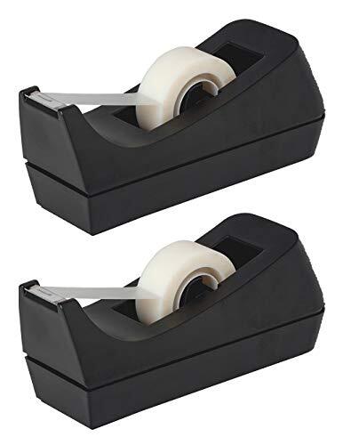 Desktop Tape Dispenser Non-Skid Base Weighted Tape Roll Dispenser, no tape 2Pack-image