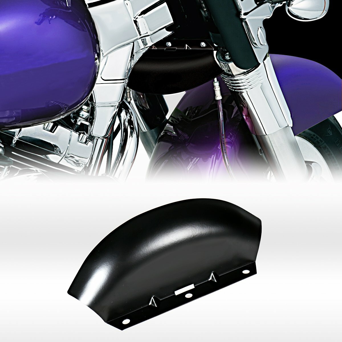 Black Lower Triple Tree Wind Deflector For Harley Touring