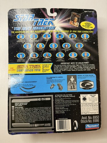 Star Trek The Next Gen Holodeck Series Captain Jean-Luc Picard 1995 NIB - Picture 2 of 7