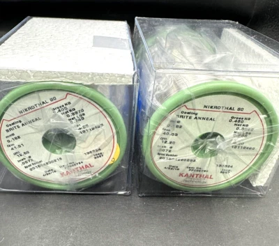 Sandvik Kanthal Nikrothal 80 BRITE Resistance Wire 136324 .182mm 2-PACK *SEALED*