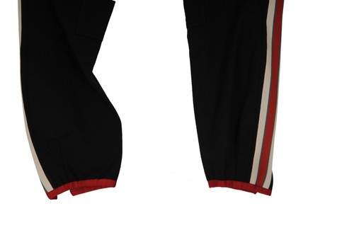 Gucci Men Side Stripe Logo Pants Large IT 50 Black Stretch Cotton Trousers - Picture 13 of 15