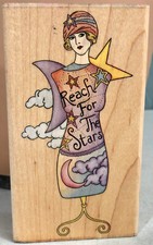 Reach For The Stars 5" Craft Rubber Stamp