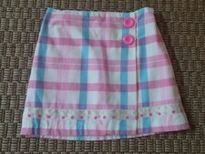 Lilly Pulitzer girls Britton plaid wrap skirt Vanilla Lillys Tartan Cherries 8
