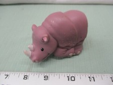 Fisher Price Little People Zoo Talkers rinoceronte armatura corno ricarica animali safari 