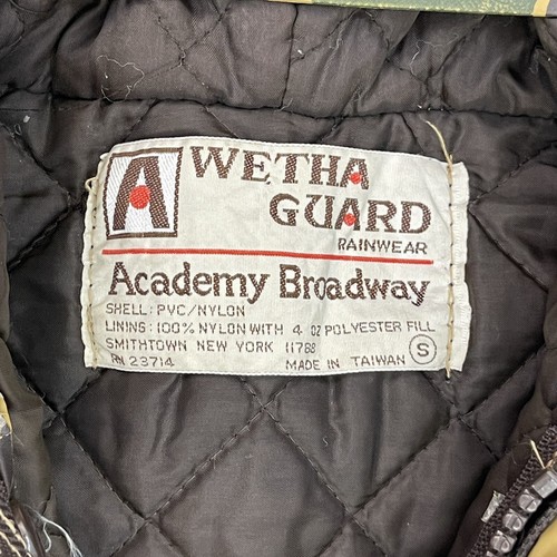 Vtg Academy Wetha Guard Rainwear Insulated Camo Hooded Raincoat Jacket Mens S - Picture 4 of 11