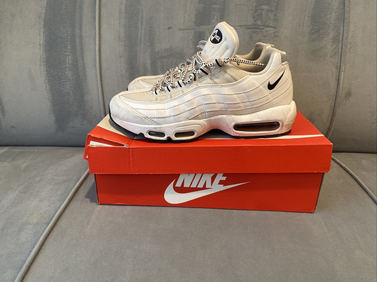 Nike Air Max 95 Mens Athletic Shoes Size 9 White‎ Volt 609048 138 Nike Air Max 95 OG White Men main image 4