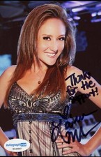 Lauren Mayhew AUTOGRAPH Signed ECW Ring Announcer Autographed 4x6 Photo ACOA Lauren Mayhew AUTOGRAPH Signed ECW Ring Announcer Autographed 4x6 Photo ACOA