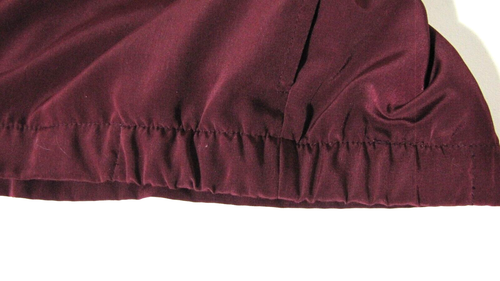 VTG TEDDI Burgundy SILKY Smooth Jacket Gold Trim Button/zip Long-sleeve Wm. PXL - Picture 10 of 15