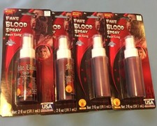 Rubie's Fake Blood Zombie Spray Halloween Makeup 2 fl oz Faux Sang Lot of 4 New