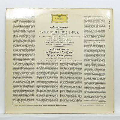 EUGEN JOCHUM ⸺ BRUCKNER symphony no.5 ⸺ DGG SLPM 138967/8 ger