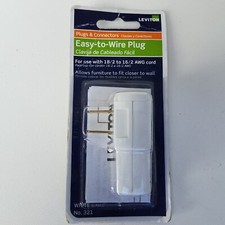 Leviton Plugs Connectors Easy-To-Wire Plug White No. 321 078477167410 C22-321