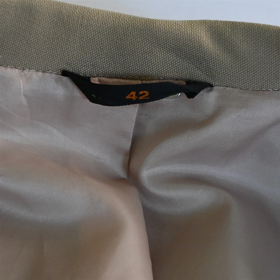 De Colección Hecho en EE. UU. 42R 32x30 Caqui Poliéster Hombres Chaqueta Bootcut Pantalones Traje Foto 4 de 4