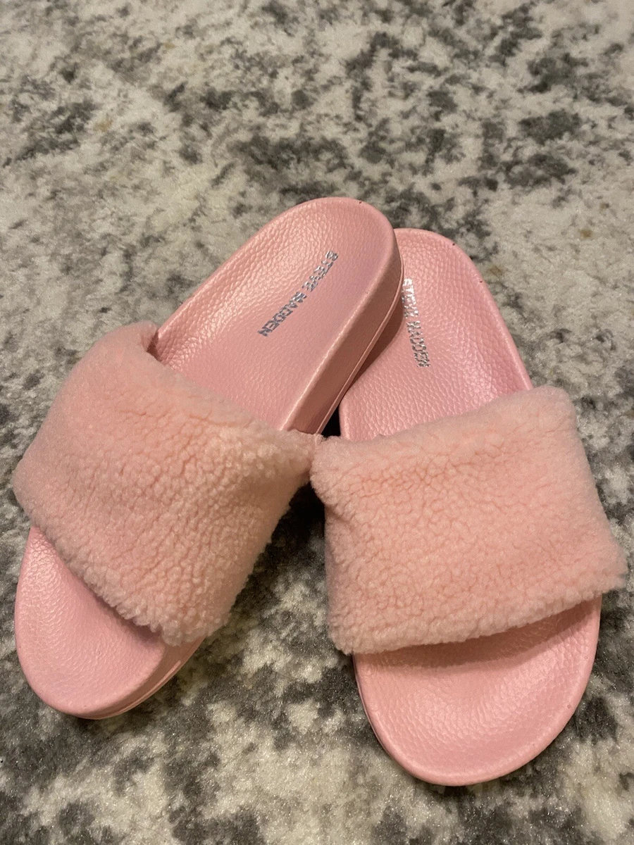 Steve madden hotsell pink fur slides
