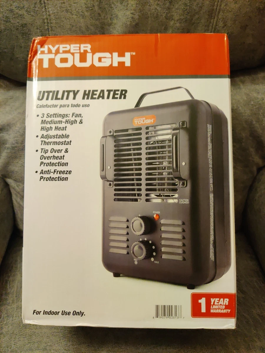 Hyper Tough 1500W UTILITY SPACE HEATER Fan-Forced Type Indoor Black DQ2016  819079022819 | eBay