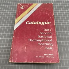 VINTAGE BOOK Horse Racing Catalogue 1981 Thoroughbred Yearling Sale Adelaide