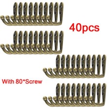 US Hanging Metal Single Hook Clothes Hat Coat Robe Wall Door Hangers Hooks 40Pcs