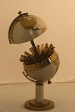 Vintage Brass Globe Cigarette Holder/Dispenser Mid Century