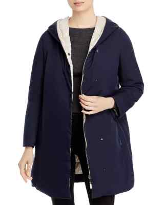 WEEKEND MAX MARA EGUALE WOMEN DOWN COAT/JACKET HOODED REVERSIBLE SIZE  IT 42 US8