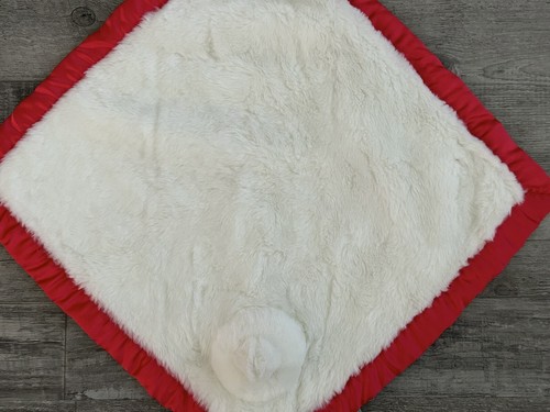 My Banky Security Baby Blanket Kisses Red and White Teddy Bear Satin Trim - Picture 9 of 15