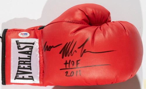 Mike Tyson Signed Everlast Boxing Glove PSA/DNA COA w/ HOF 2011 & IRON Auto'd R
