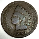 1890 Indian Head Cent Penny Good Condition 1c One Cent US Coin- 3379
