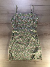 Cami Strap Floral Bodycon Mini Dress Size S [0029]