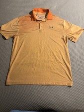 Under Armour UA Golf Playoff Polo Mens Size Large Orange.