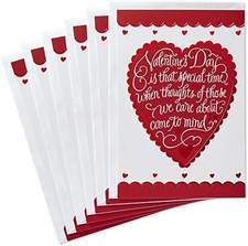 Valentines Day Greeting Cards Pack 6