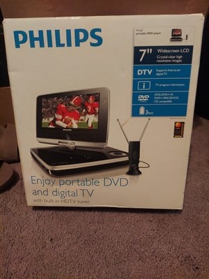 Philips Portable DVD Player 7''Widescreen LCD Digital TV Tuner Remote PET729/37