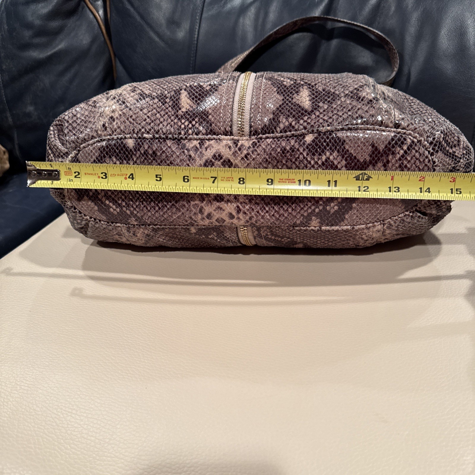 Michael Kors snake print On Leather shoulder bag … - image 15