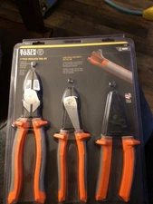 New Factory Sealed Klein Tools 9416R  1000V Insulated Tool Kit 3-Piece