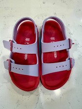 Birkenstock Mogami Birko-Flor Kids Youth Sandal Purple Pink Buckle Strap Size 32