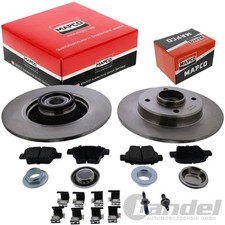 MAPCO BREMSSCHEIBEN Ø249mm + BELÄGE HINTERACHSE passend für PEUGEOT 207 207/207+